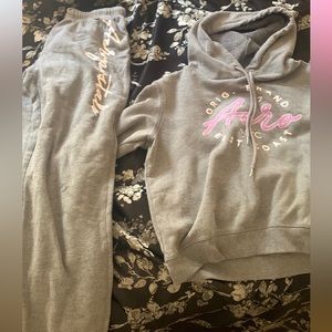 Aeropostale sweatpants and hoodie.